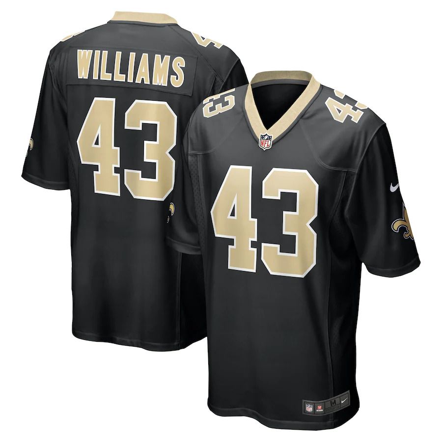 Men New Orleans Saints #43 Marcus Williams Nike Black Game NFL Jersey